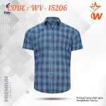 Blue Geometric Printed Half Sleeve Shirt